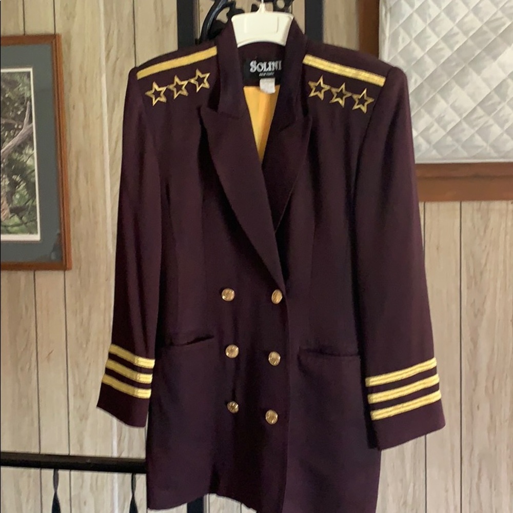 Solini | Purple Blazer with Gold Accents